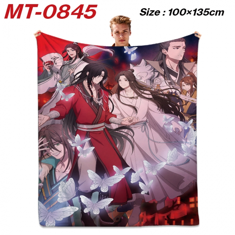 Heaven Official's Blessing Anime flannel blanket air conditioner quilt double-sided printing 100x135cm