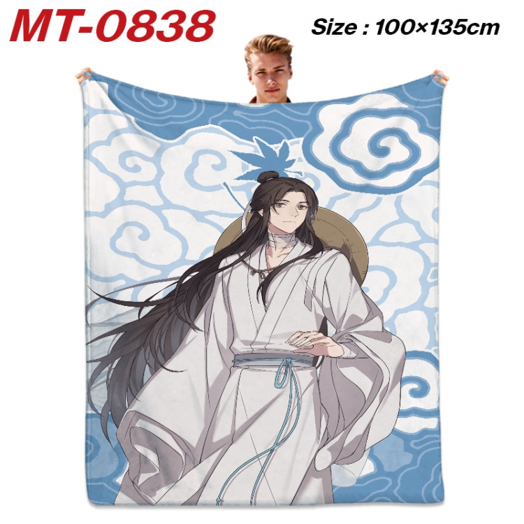 Heaven Official's Blessing Anime flannel blanket air conditioner quilt double-sided printing 100x135cm