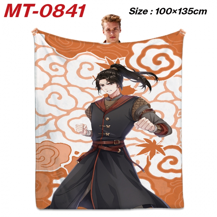 Heaven Official's Blessing Anime flannel blanket air conditioner quilt double-sided printing 100x135cm