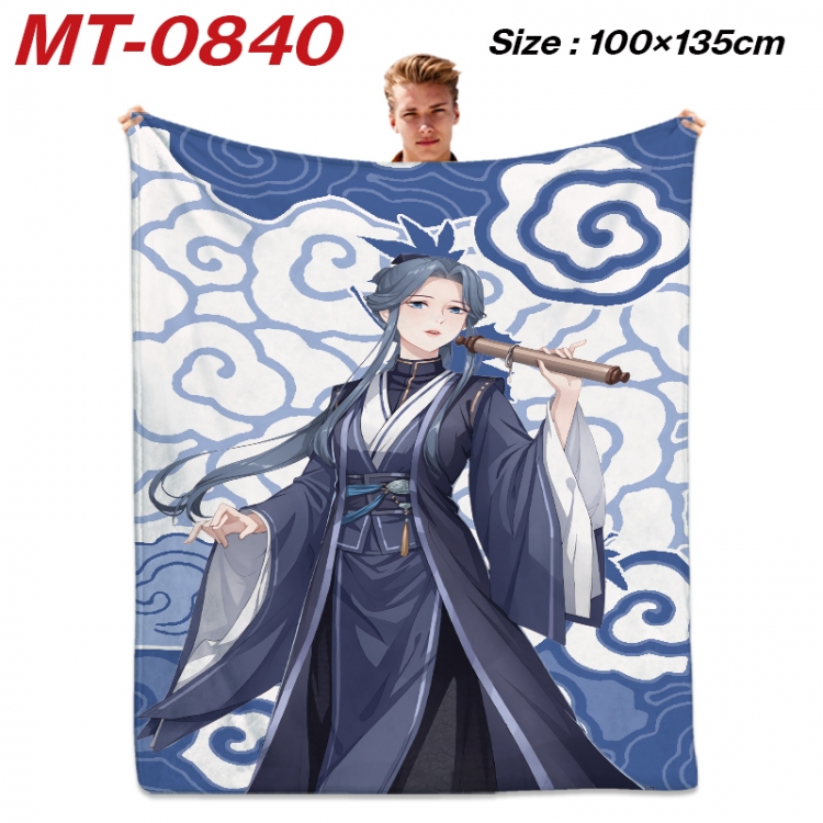 Heaven Official's Blessing Anime flannel blanket air conditioner quilt double-sided printing 100x135cm