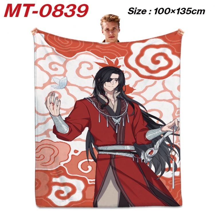 Heaven Official's Blessing Anime flannel blanket air conditioner quilt double-sided printing 100x135cm