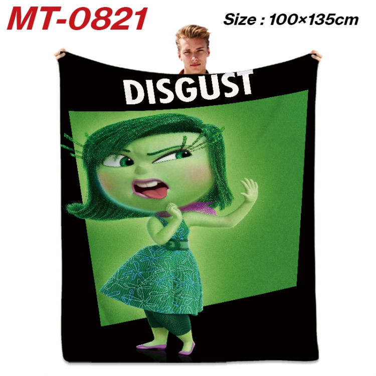 Inside Out Anime flannel blanket air conditioner quilt double-sided printing 100x135cm