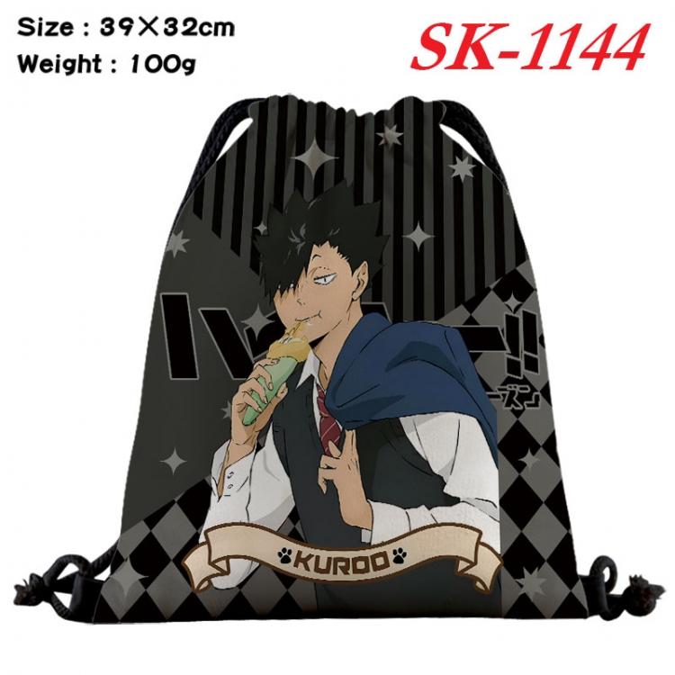 Haikyuu!! cartoon Waterproof Nylon Full Color Drawstring Pocket 39x32cm