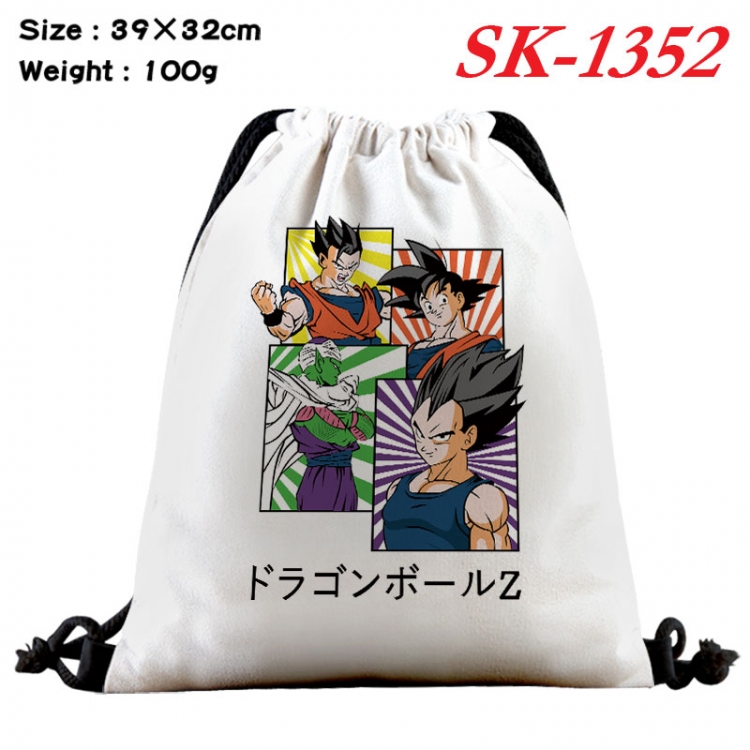 DRAGON BALL cartoon Waterproof Nylon Full Color Drawstring Pocket 39x32cm