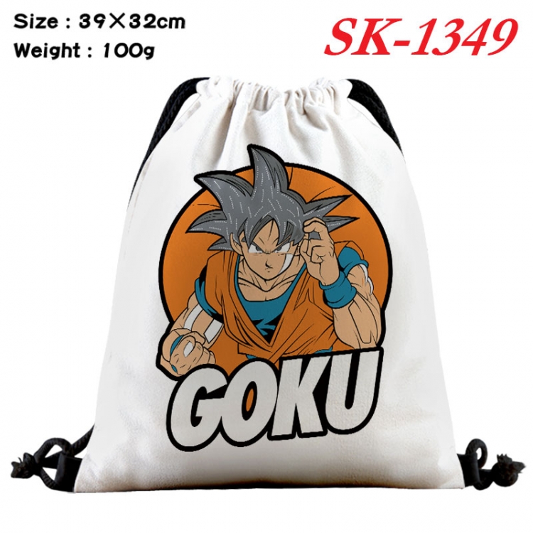 DRAGON BALL cartoon Waterproof Nylon Full Color Drawstring Pocket 39x32cm