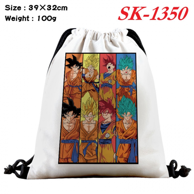 DRAGON BALL cartoon Waterproof Nylon Full Color Drawstring Pocket 39x32cm