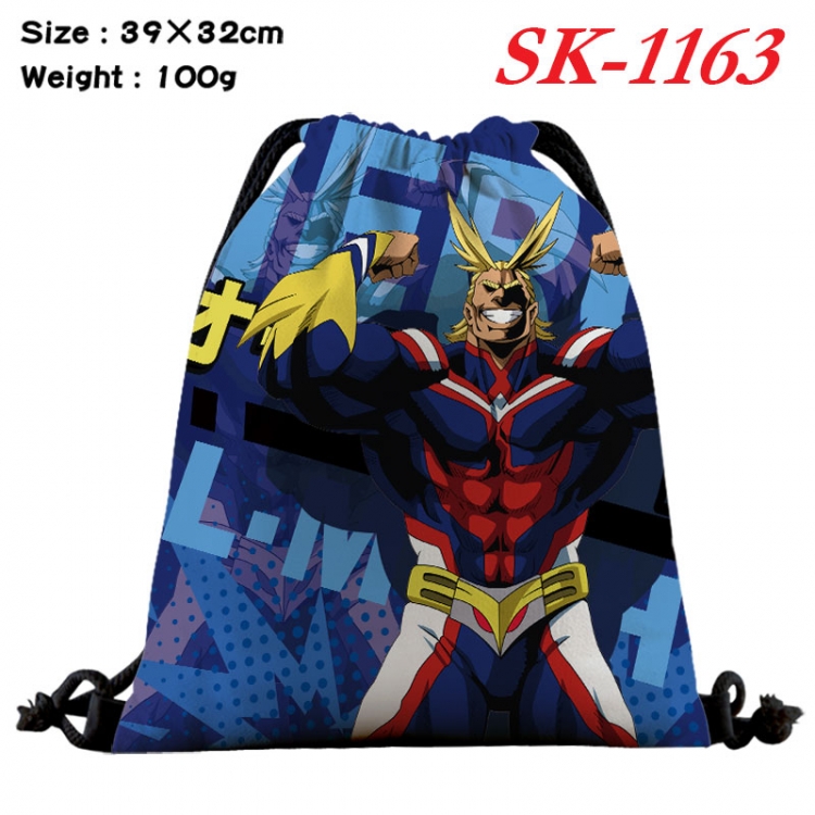 My Hero Academia cartoon Waterproof Nylon Full Color Drawstring Pocket 39x32cm