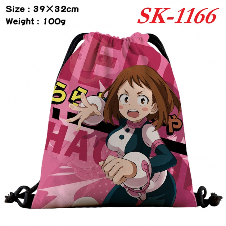 My Hero Academia cartoon Waterproof Nylon Full Color Drawstring Pocket 39x32cm