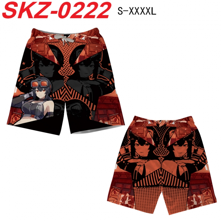 Zenless Zone Zero Anime full-color digital printed beach shorts from S to 4XL