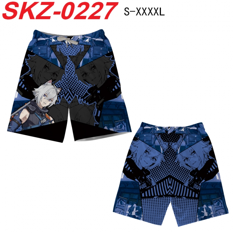 Zenless Zone Zero Anime full-color digital printed beach shorts from S to 4XL