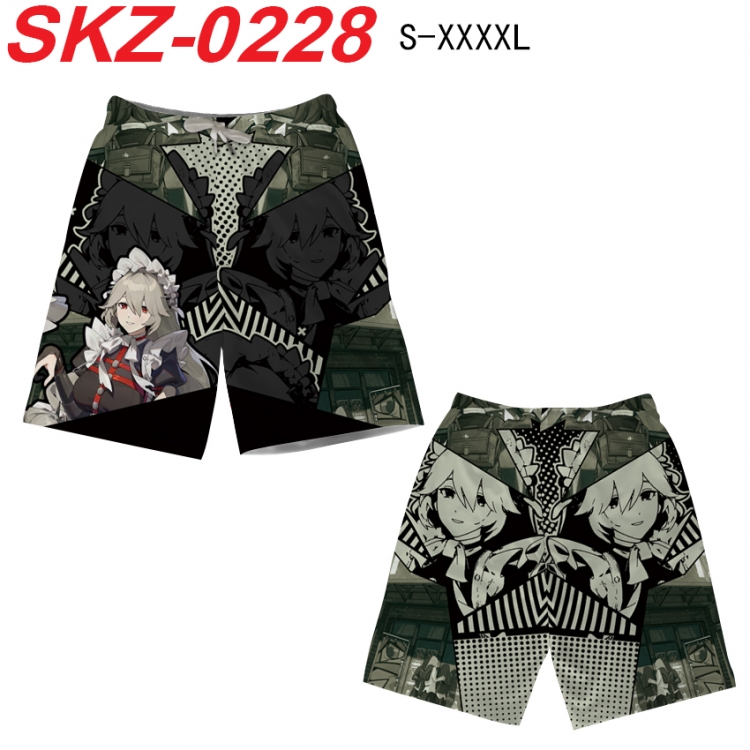 Zenless Zone Zero Anime full-color digital printed beach shorts from S to 4XL