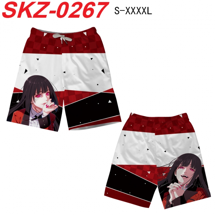 Kakegurui Anime full-color digital printed beach shorts from S to 4XL SKZ-0267