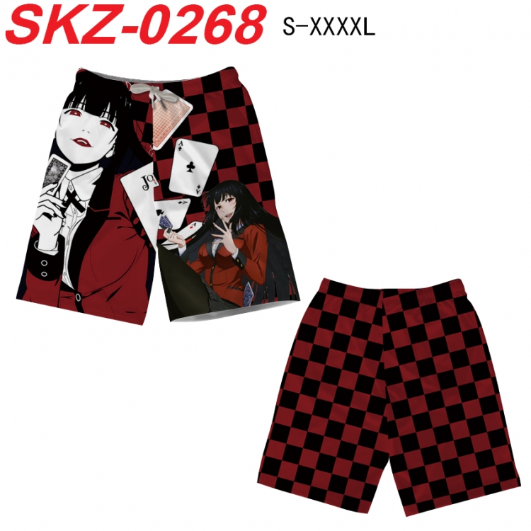 Kakegurui Anime full-color digital printed beach shorts from S to 4XL SKZ-0268