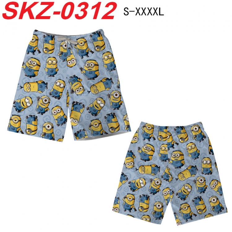 Despicable Me Anime full-color digital printed beach shorts from S to 4XL  SKZ-0312