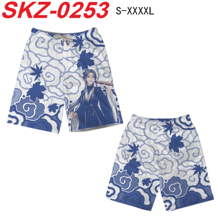 Heaven Official's Blessing Anime full-color digital printed beach shorts from S to 4XL