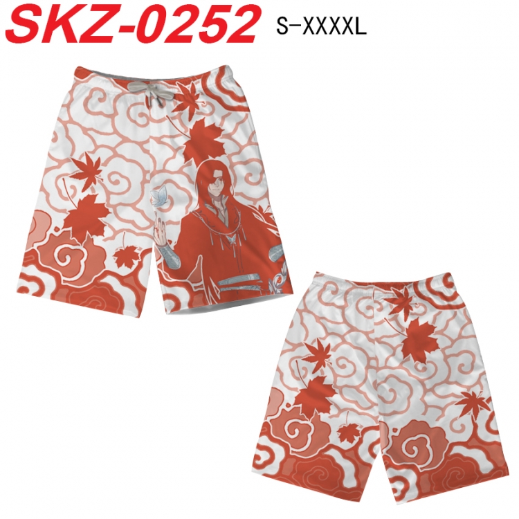 Heaven Official's Blessing Anime full-color digital printed beach shorts from S to 4XL