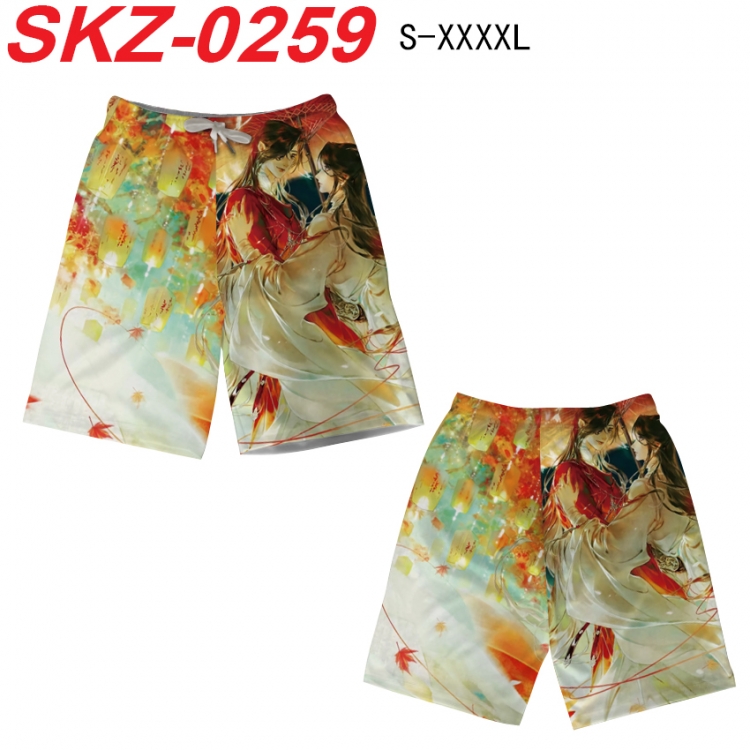 Heaven Official's Blessing Anime full-color digital printed beach shorts from S to 4XL