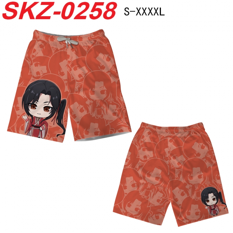 Heaven Official's Blessing Anime full-color digital printed beach shorts from S to 4XL