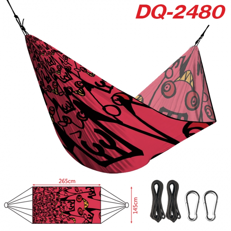 Hazbin Hotel Outdoor full color watermark printing hammock 265x145cm DQ-2480