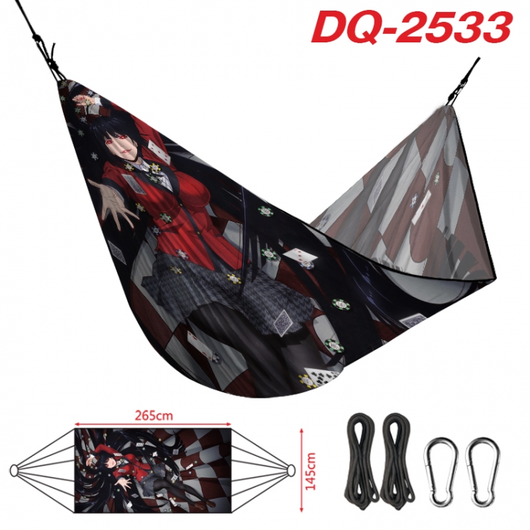 Kakegurui Outdoor full color watermark printing hammock 265x145cm   DQ-2533