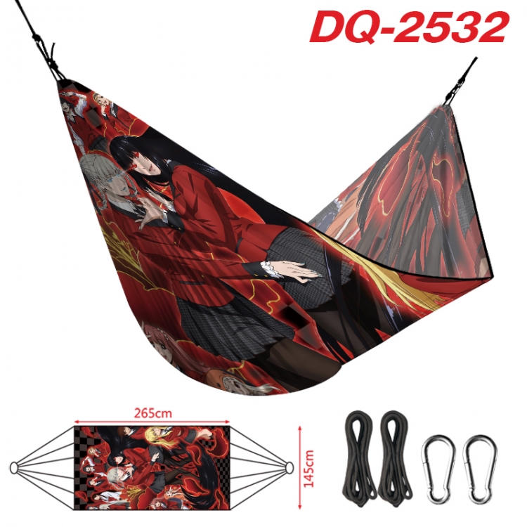 Kakegurui Outdoor full color watermark printing hammock 265x145cm   DQ-2532