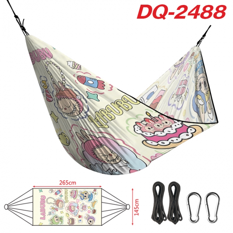 Labubu Outdoor full color watermark printing hammock 265x145cm DQ-2488