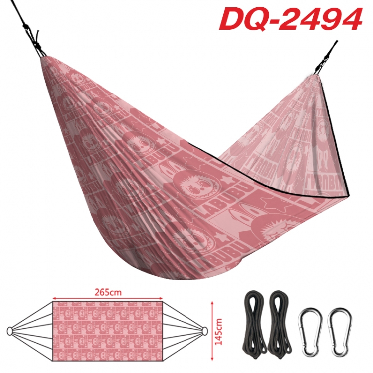 Labubu Outdoor full color watermark printing hammock 265x145cm  DQ-2494