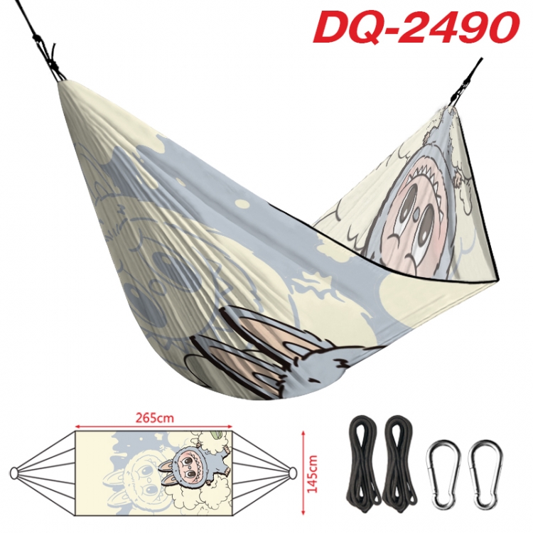 Labubu Outdoor full color watermark printing hammock 265x145cm   DQ-2490