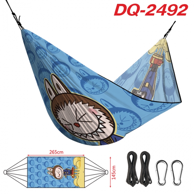 Labubu Outdoor full color watermark printing hammock 265x145cm DQ-2492