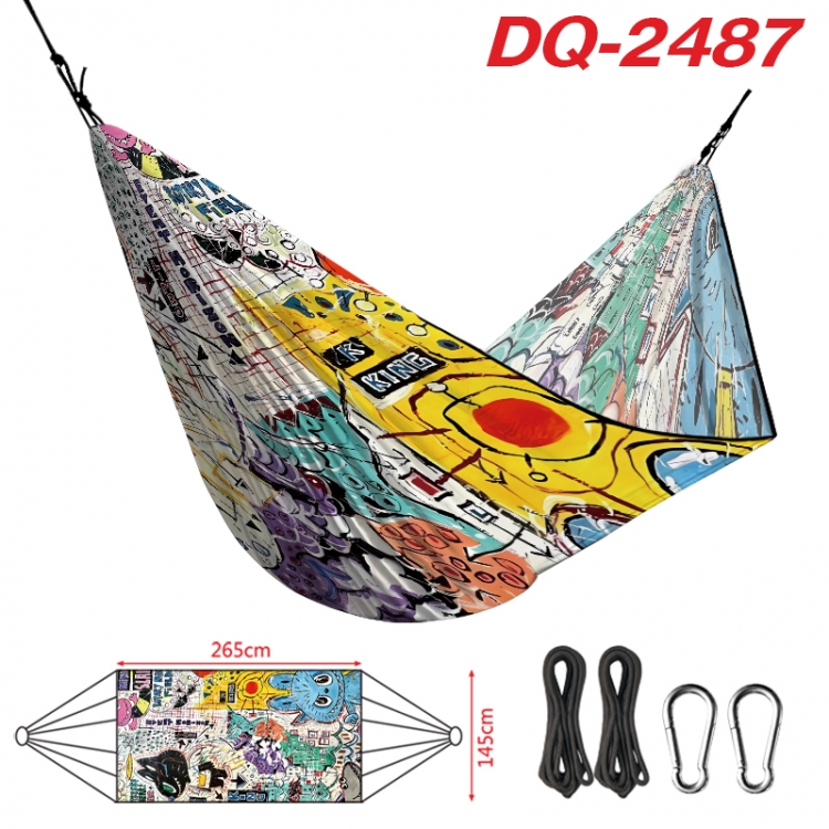 Labubu Outdoor full color watermark printing hammock 265x145cm DQ-2487