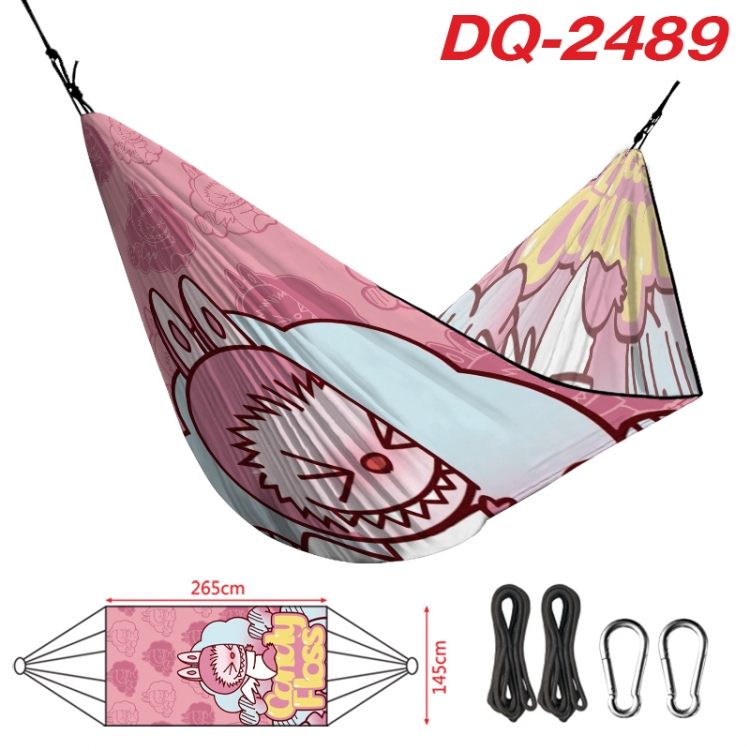 Labubu Outdoor full color watermark printing hammock 265x145cm  DQ-2489