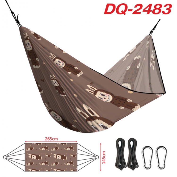 Labubu Outdoor full color watermark printing hammock 265x145cm DQ-2483