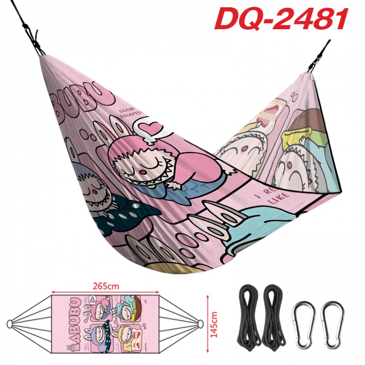 Labubu Outdoor full color watermark printing hammock 265x145cm DQ-2481