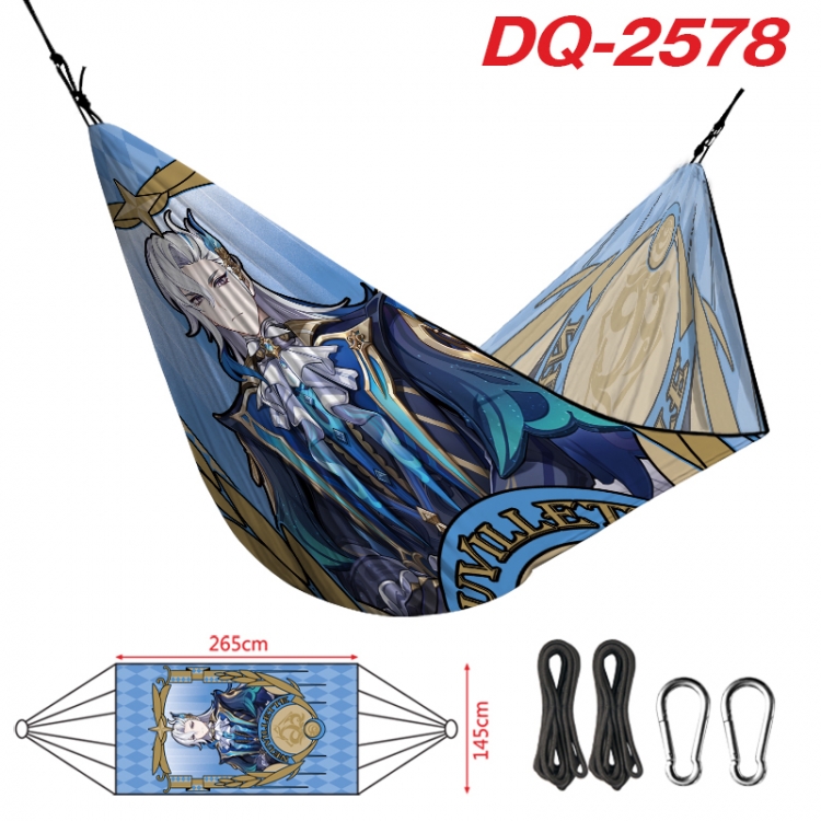 Genshin Impact Outdoor full color watermark printing hammock 265x145cm   DQ-2578