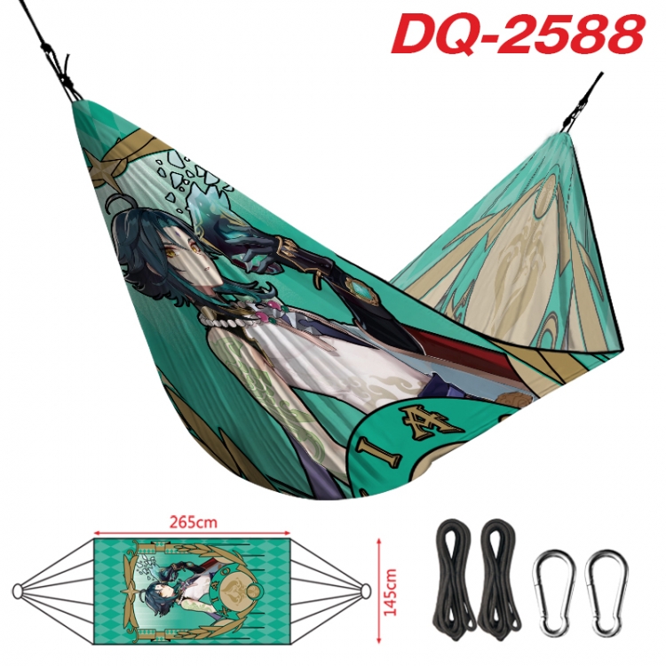 Genshin Impact Outdoor full color watermark printing hammock 265x145cm  DQ-2588