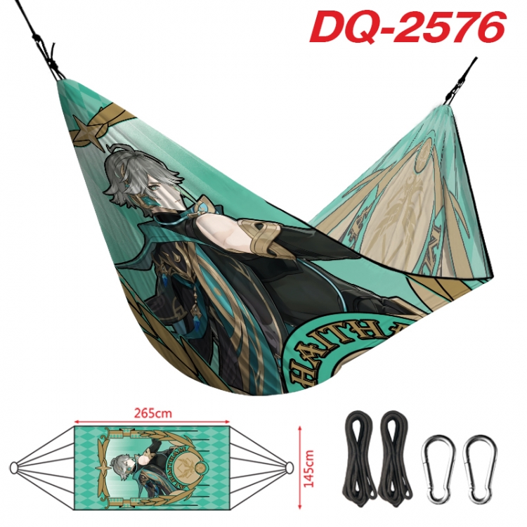 Genshin Impact Outdoor full color watermark printing hammock 265x145cm DQ-2576