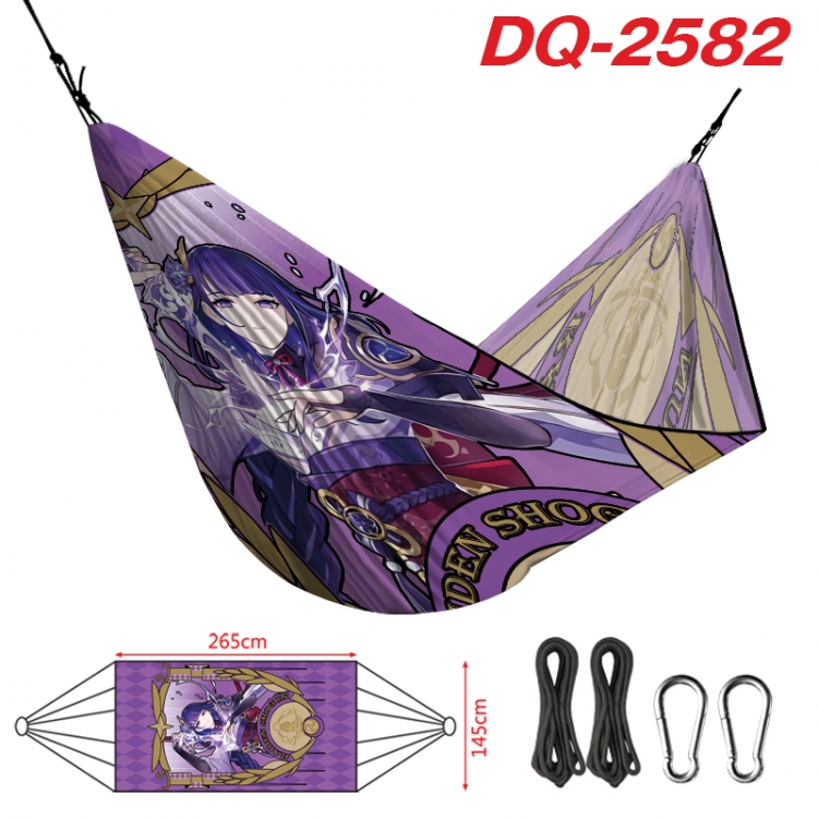 Genshin Impact Outdoor full color watermark printing hammock 265x145cm   DQ-2582