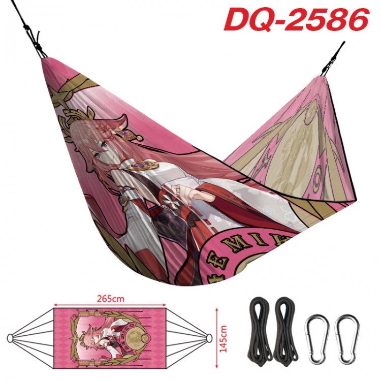 Genshin Impact Outdoor full color watermark printing hammock 265x145cm DQ-2586