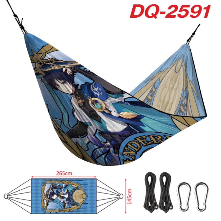 Genshin Impact Outdoor full color watermark printing hammock 265x145cm DQ-2591