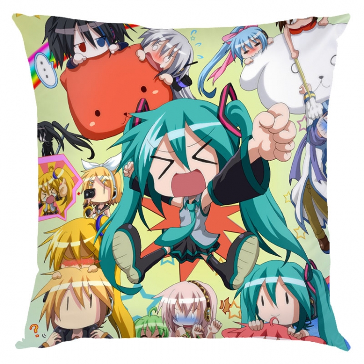 Hatsune Miku Anime square full-color pillow cushion 45X45CM NO FILLING C3-58