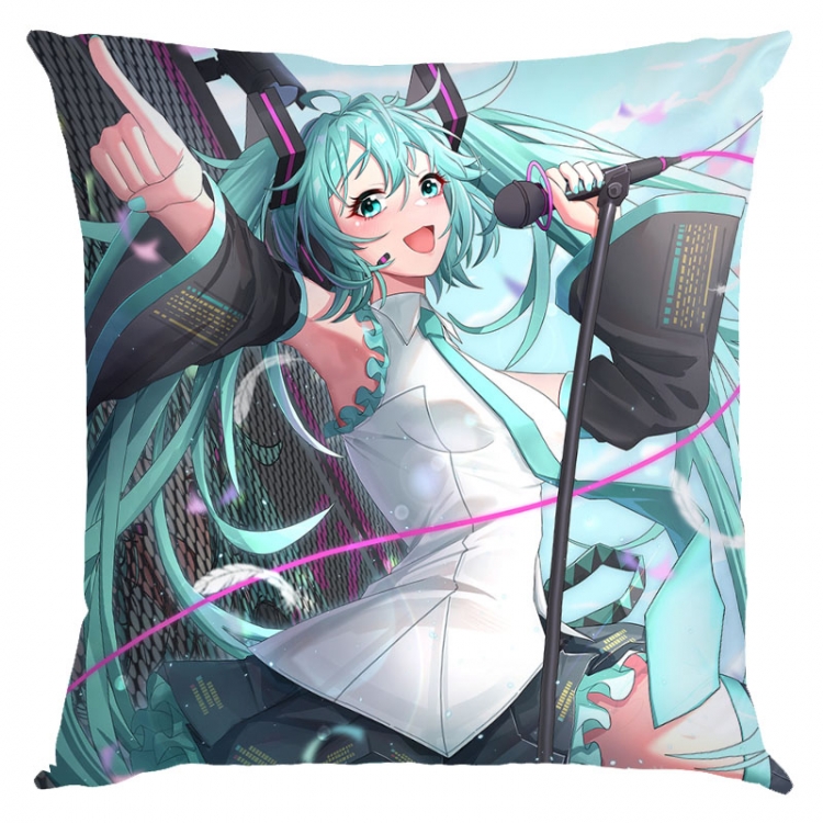 Hatsune Miku Anime square full-color pillow cushion 45X45CM NO FILLING C3-104