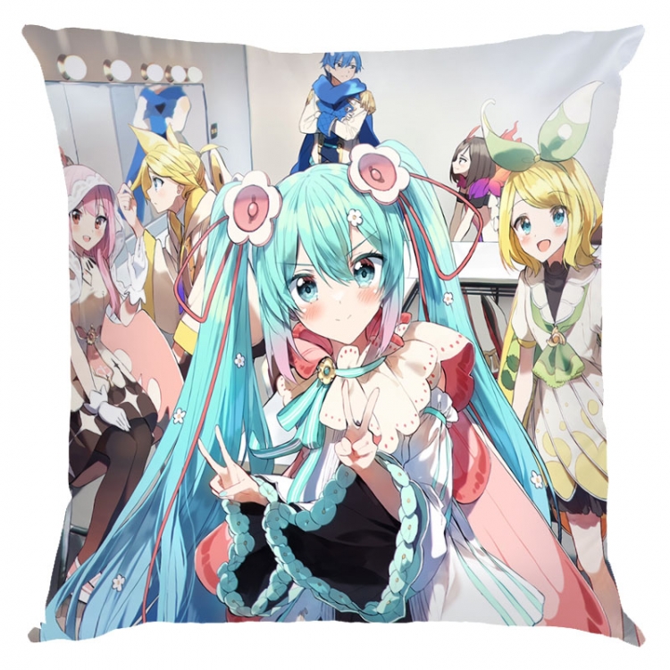 Hatsune Miku Anime square full-color pillow cushion 45X45CM NO FILLING  C3-54