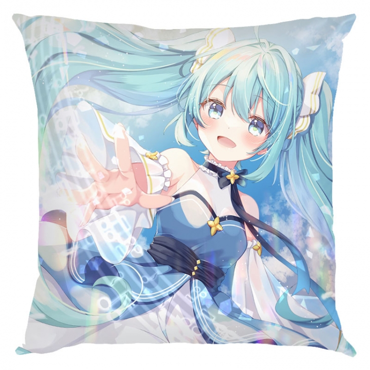 Hatsune Miku Anime square full-color pillow cushion 45X45CM NO FILLING  C3-136