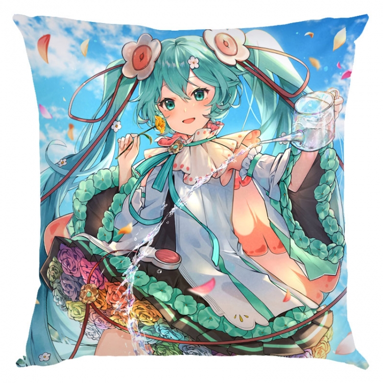 Hatsune Miku Anime square full-color pillow cushion 45X45CM NO FILLING   C3-145