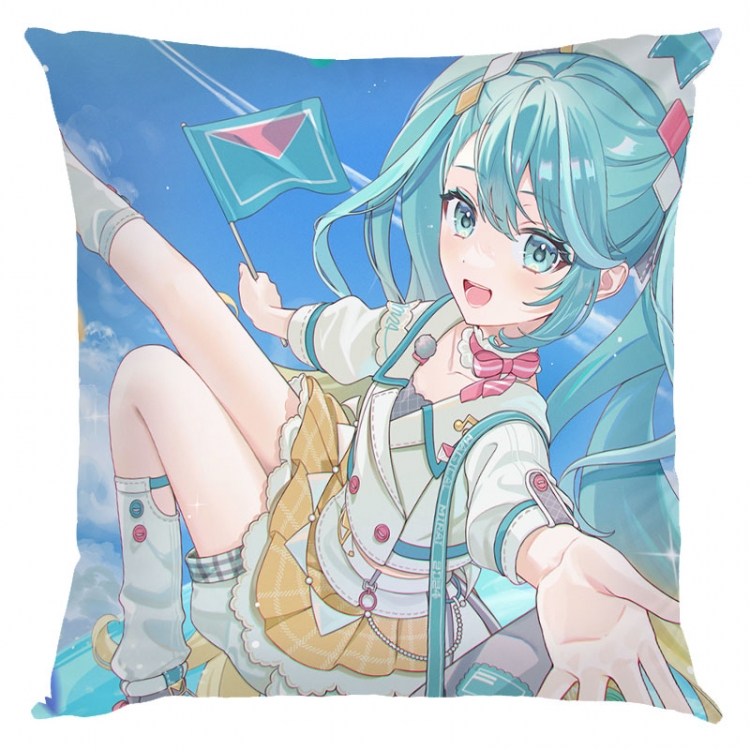 Hatsune Miku Anime square full-color pillow cushion 45X45CM NO FILLING