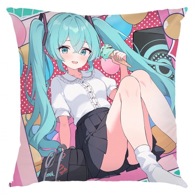 Hatsune Miku  Anime square full-color pillow cushion 45X45CM NO FILLING  C3-118