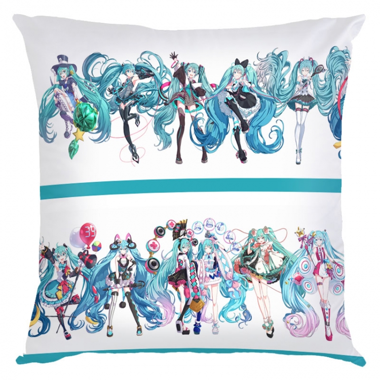 Hatsune Miku  Anime square full-color pillow cushion 45X45CM NO FILLING  C3-37