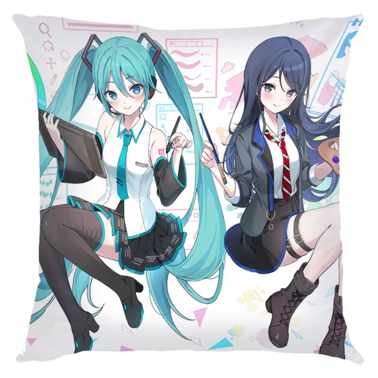 Hatsune Miku  Anime square full-color pillow cushion 45X45CM NO FILLING   C3-40