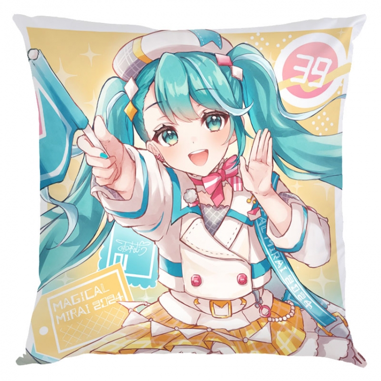 Hatsune Miku  Anime square full-color pillow cushion 45X45CM NO FILLING   C3-6