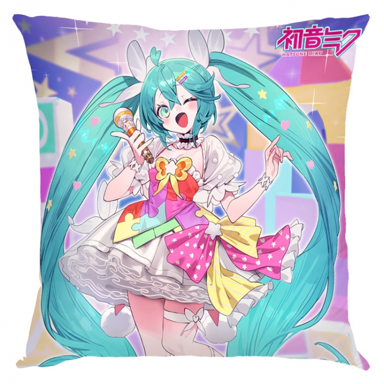 Hatsune Miku Anime square full-color pillow cushion 45X45CM NO FILLING